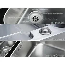 Franke BXX 160-34-16 + Druckknopfventil