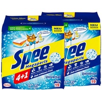 Spee Megaperls Universal Waschpulver 4+1, Vollwaschmittel, weiße Wäsche 2x 19 WL