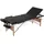 vidaXL Massageliege Klappbar 3-Zonen mit Holzgestell Schwarz
