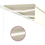 vidaXL Markise Automatisch mit Rollo LED Windsensor 6x3 m Creme