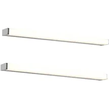 Trio Led Badezimmer Wandleuchten 2er Set In Chrom - Spiegelleuchten, Breite 80cm