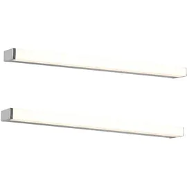 Trio Led Badezimmer Wandleuchten 2er Set In Chrom - Spiegelleuchten, Breite 80cm