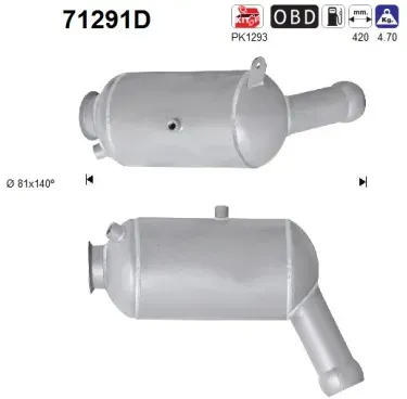 AS Katalysator 71291d für Mercedes