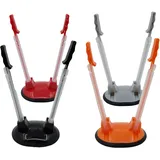 Forlush 4 Stück Baggy Rack, Plastiktaschen Ständer, Gefrierschrank Baggy-Halter, für Lebensmittelabfallbeutel, Freihandbeutel (Hellgrau, Schwarz, Rot, Orange)