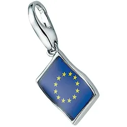 Giorgio Martello Milano Charm Flagge Europa, Silber 925 Charms & Kettenanhänger   Blau Damen 
