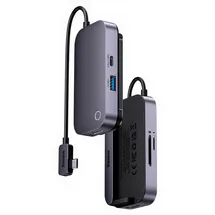 Baseus PadJoy Series USB-C to USB 3.0 HDMI + USB-C PD + 3.5mm + SD/TF (Grey) USB-Hubs - USB 3.0 - 6 - Grau