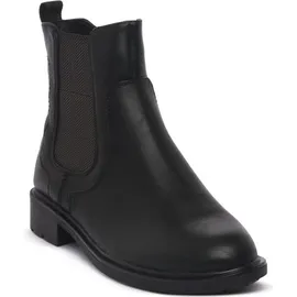 Jana Damen Stiefeletten ohne Absatz mit Reißverschluss Vegan, Schwarz 38 EU