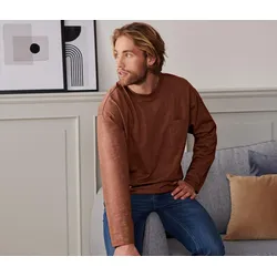 Tchibo - 2 Langarmshirts mit Baumwolle aus nachhaltigen Quellen - Herren - Gr. XL - dunkelblau