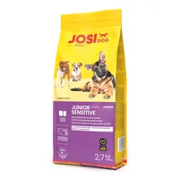 Josera JosiDog Junior Sensitive (3 x 2,7 kg) | Junior | Premium Trockenfutter für wachsende, Sensible Hunde | Welpenfutter ab der 8. Woche | gut verträglich | Powered by JOSERA | Hundefutter | 3er Pack