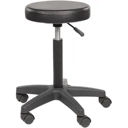 Profi - Friseur Rollhocker - Arbeitshocker schwarz 52 - 71 cm