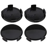 4 Nabenkappen Ø 57,0 mm - 54,0 mm / gewölbt schwarz