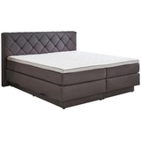 SUN GARDEN Boxspringbett 180x200 cm - Anthrazit