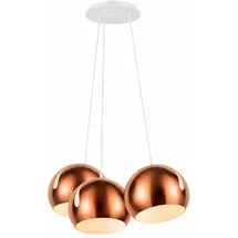 s.luce Ball 3-flg. 20 cm Kupfer/Weiß rund