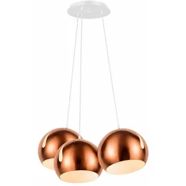 s.luce Ball 3-flg. 20 cm Kupfer/Weiß rund