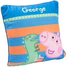 UNITED LABELS Peppa Wutz Dekokissen 30 x 30 cm Blau/Orange