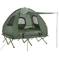SoBuy 2-Personen-Campingzelt Doppelzelt mit Tragetasche 4-in-1-Zelt OGS61-L-GR