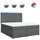 vidaXL Boxspringbett mit Matratze Dunkelgrau 180x200 cm Stoff