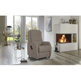 Hukla Fernsehsessel Max Mikrofaser 72 x 109 x 82 cm Braun elektrisch mit Rollen