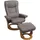 Robas Lund Relaxsessel Hamilton Stoff/Textil 52 x 105 x 52 cm Hellgrau/Naturbraun mit Hocker