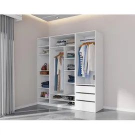 marmex möbel Kleiderschrank TRES SET 200 x 206 x 51 cm Weiß