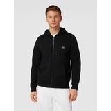 Lacoste Sweatjacke mit Logo-Patch, Black, XXL