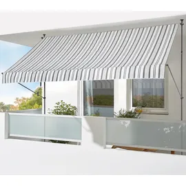 Konifera Klemmmarkise 300 x 150 cm Grau/Weiß