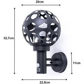 GLOBO Aussenlampe mit Bewegungsmelder (nicht inklusive) 32,7 cm anthrazit