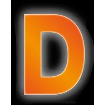CONACORD Klebebuchstabe D Reflektierend 8 cm Orange