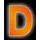 CONACORD Klebebuchstabe D Reflektierend 8 cm Orange