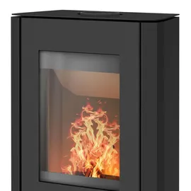FIREPLACE Kingstone Stahl Schwarz/Abdeckplatte Speckstein