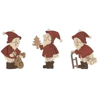 Drechslerei Kuhnert Baumschmuck Weihnachtsmann 19317 6-teilig