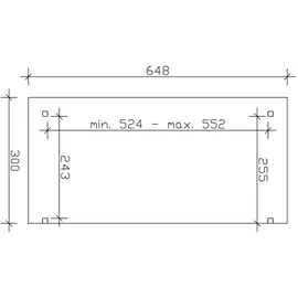 SKANHOLZ Sanremo 648 x 300 cm Leimholz Eiche hell