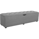 Home Affaire Truhenbank Knobbed Grau 160 x 42 x 40 cm