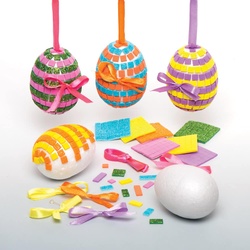 Bastelset Mosaik-Kugeln "Osterei" (pro Set 4) Bastelaktivitäten zu Ostern