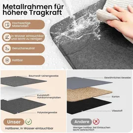 Woltu 6er Set Aufbewahrungsboxen mit Deckel, mit Griffen, faltbar, Grau, 27L(48x29x20 cm