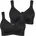 Mikrofaser-BH 2-er Pack Schwarz 110D