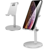 Verstellbarer Tablet Ständer, Tisch Tablet Stand: Universelle Tablet Halterung Kompatibel, Silber