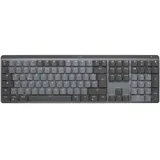 Logitech MX Mechanical Graphite, LEDs weiß, Kailh Choc V2 LOW PROFILE BROWN, Logi Bolt, USB/Bluetooth, DE (920-010748)