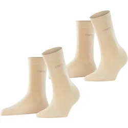 Socken ESPRIT "Uni", Damen, Gr. 35-38, beige (cream), Baumwollmischung, unifarben, normal, Socken, aus elastischem Material, atmungsaktiv