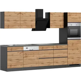 kochstation Küchenzeile KS-Riesa 300 cm grau