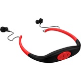 Wasserdichter MP3-Headset-Musikplayer, 8-GB-Speicher-HiFi-Stereoanlage, UKW-Radio, Bluetooth-Kopfhörer zum Schwimmen, Surfen, Laufen, Sport, preisgekröntes Design (Rot)