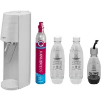 Sodastream Terra white + PET-Flasche 0,5 l + 2 PET-Flaschen 1 l + Zylinder