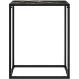 vidaXL Konsolentisch Schwarz 60x35x75 cm Hartglas