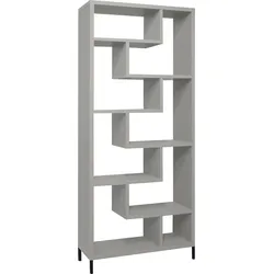 Raumteiler MÄUSBACHER "Tetrix", grau (kreidegrau matt lack), B:89cm H:205cm T:33cm, Regale, Raumteiler, Breite 89 cm