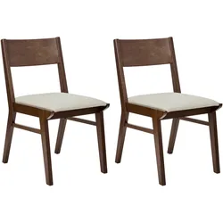 Esszimmerstuhl 2er Set ENOLA Holz Hellbeige