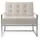 s-style möbel Loungesessel Tampa Bouclé 84 x 81 x 89 cm Beige/Silber
