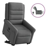 vidaXL Relaxsessel mit Aufstehhilfe Elektrisch Dunkelgrau Stoff
