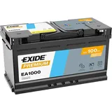Exide EA1000 Premium Carbon Boost 100Ah 900A Autobatterie