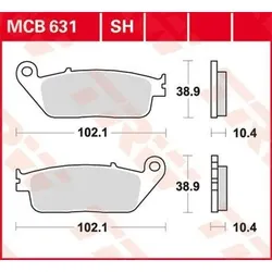 TRW Bremsbelagsatz MCB631 Bremsbeläge,Bremsklötze,Bremssteine,Bremsbeläge & Bremsbelagsatz,Bremsklötze & Bremsbelagsatz