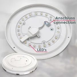 B.K.Licht Deckenleuchte Sternenlampe Sternenhimmel Licht 15W 1500lm, LED neutralweiß, chromfarbig